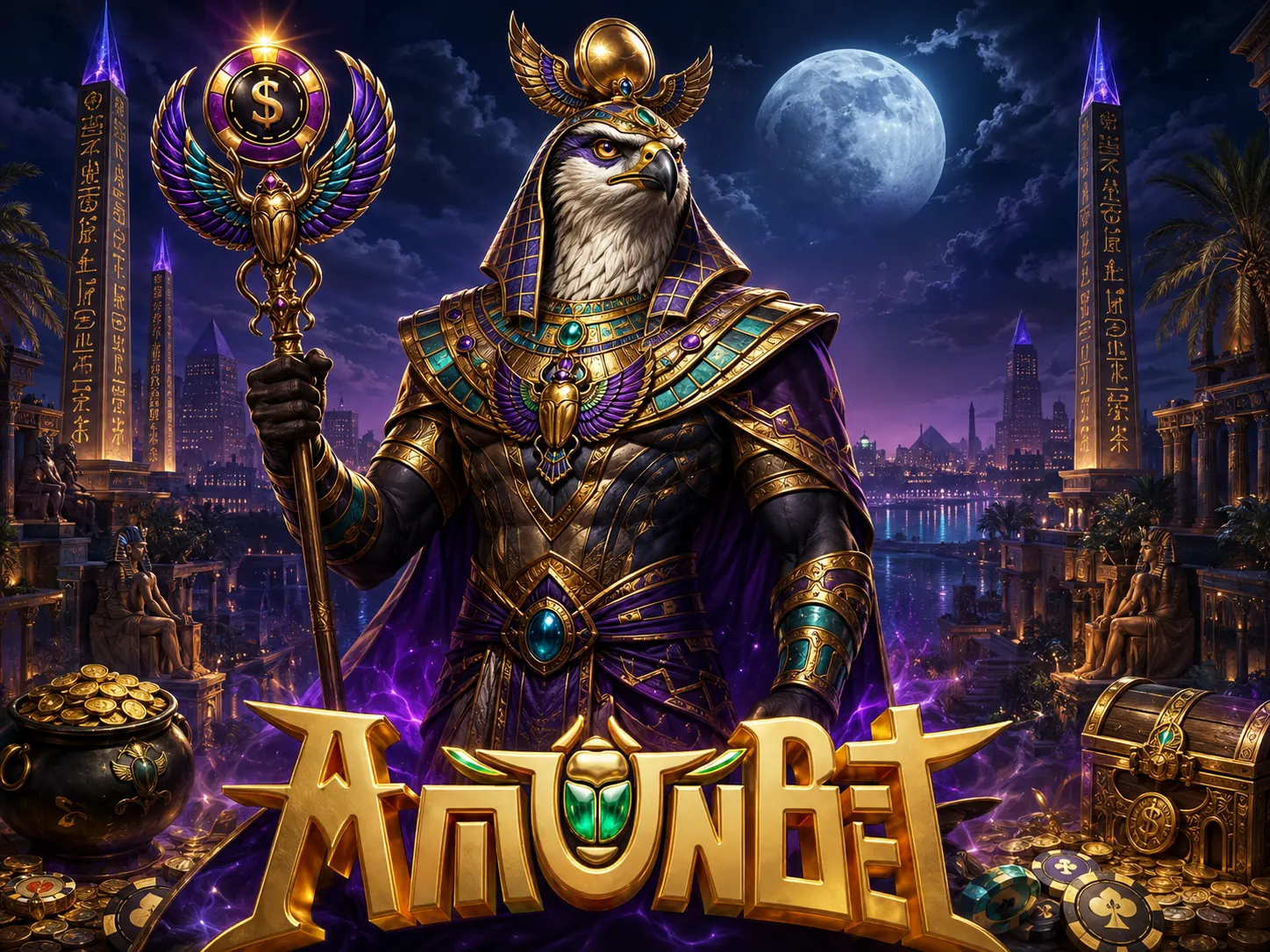 AmunBet Horus met gouden schat